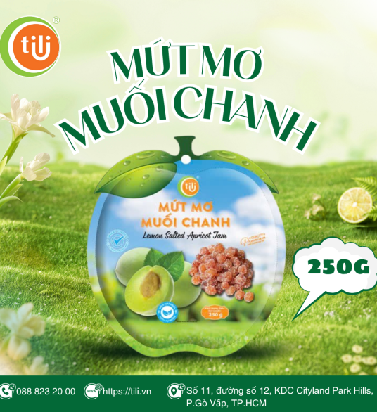 Mứt mơ muối chanh 250gr
