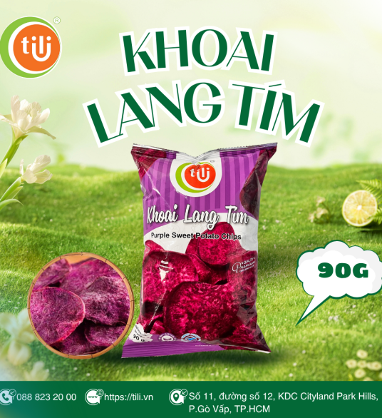Snack khoai lang sấy nguyên vị 90g