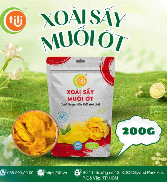 Xoài Sấy Dẻo TILI vị muối ớt