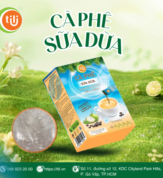 Cà phê hoà tan vị sữa dừa