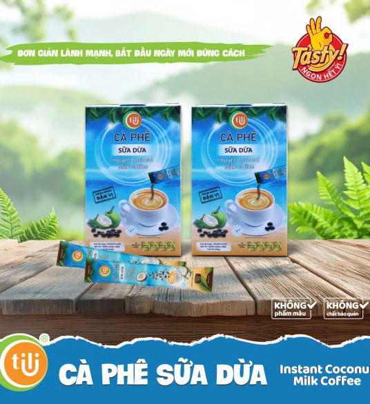 Cà phê hoà tan vị sữa dừa