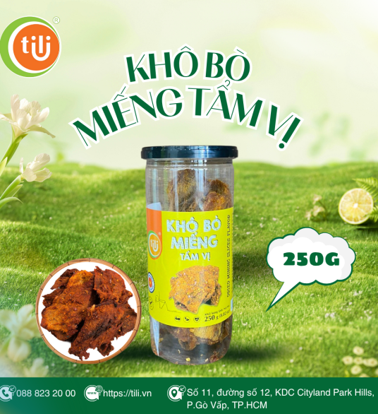 Khô bò tẩm vị 250gr