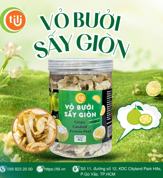 Vỏ bưởi sấy giòn TILI
