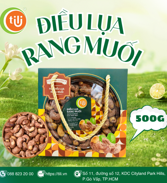 Hạt điều lụa rang muối TILI ( hộp)