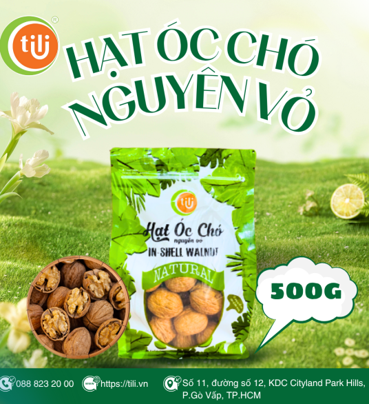 Hạt  Óc Chó nguyên vỏ TiLi 500gr